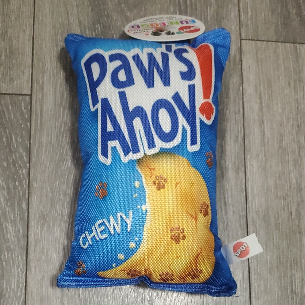 SPOT Paw's Ahoy! Chewy Blue & Yellow Dog Toy